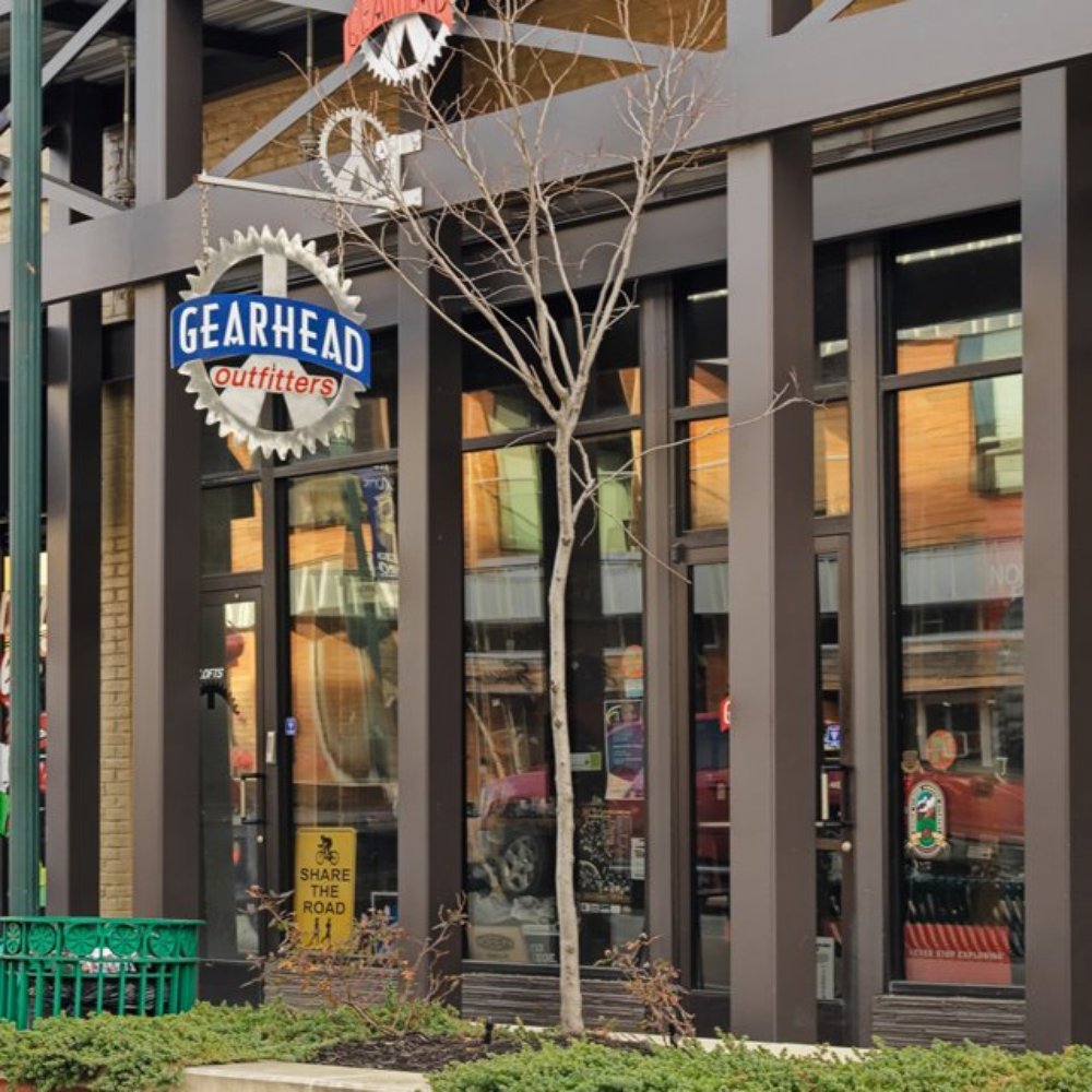 Outdoor gear shop storefront